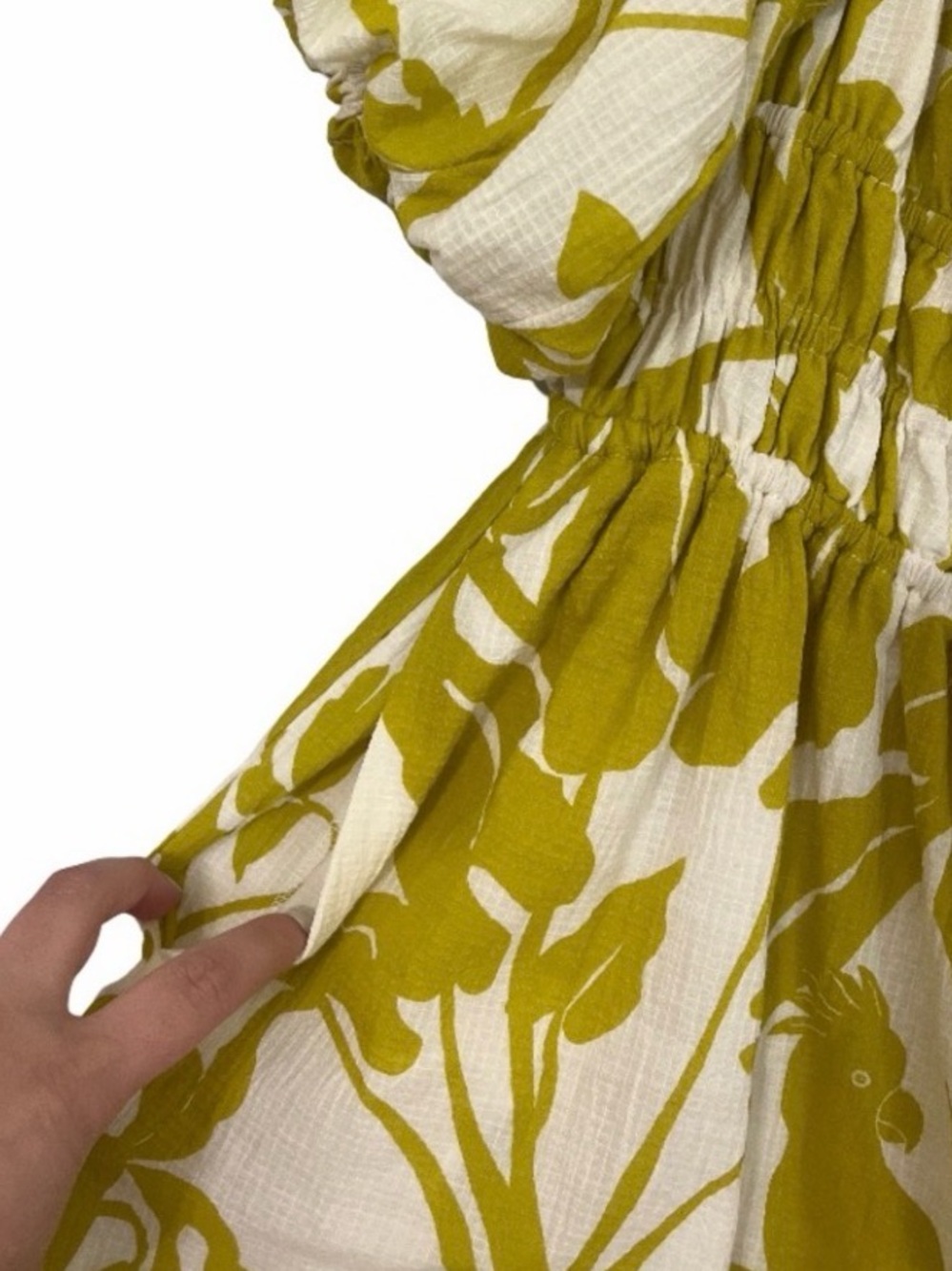 Anthropologie Maeve Feliciana Tropical Print Dress Puff Sleeve Pockets NWT - Picture 7 of 10